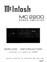 McIntosh MC-2200 - Service manual 